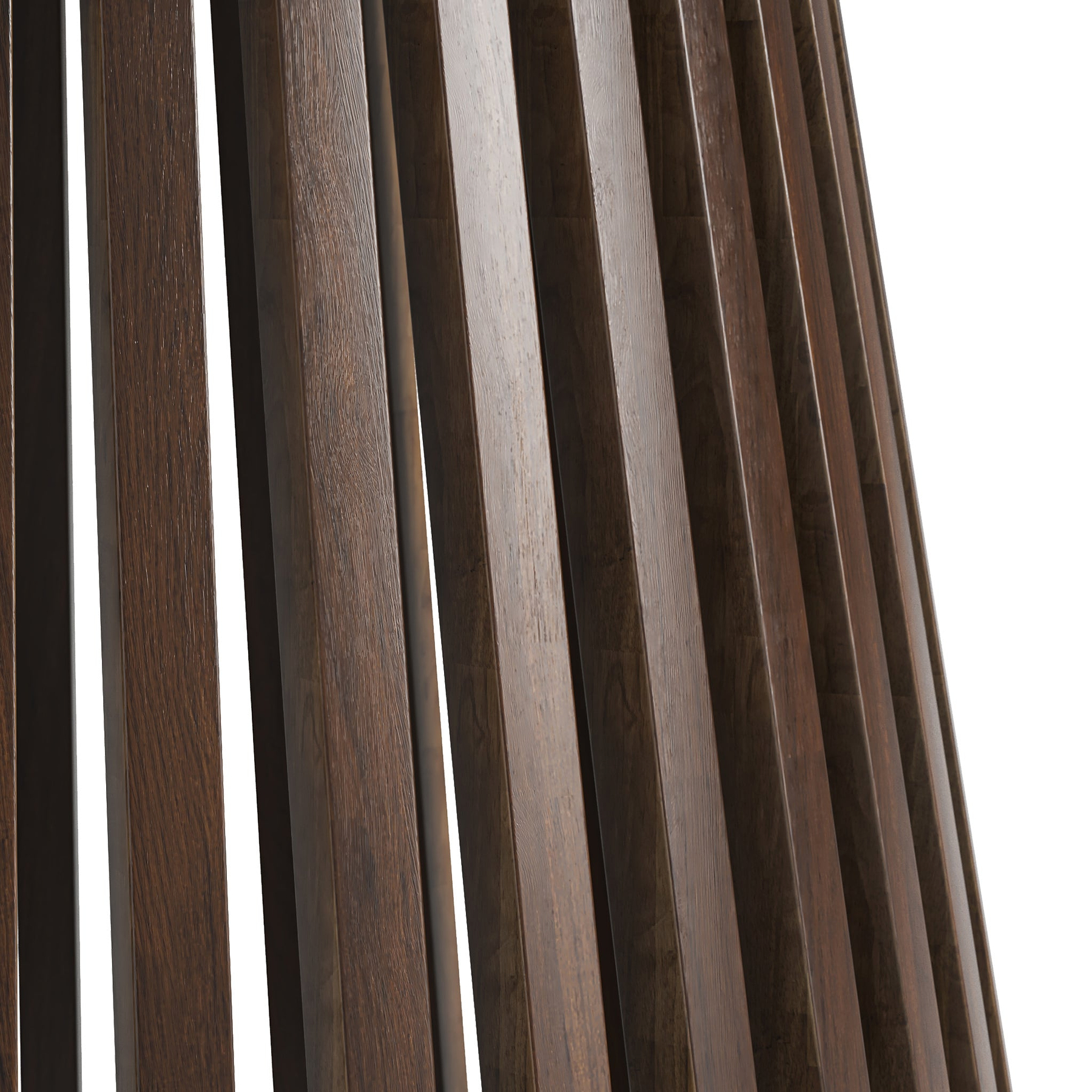 Shorwell Oak Slatted Round Dining Table Dark Stain Front1 from Roseland Furniture