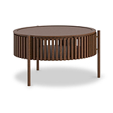 Shorwell Oak Slatted Story 1 Door Coffee Table Dark Stain from Roseland Furniture
