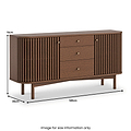 Shorwell Oak Slatted Sideboard with Drawer Dark Stain from Roseland Furniture