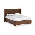 Shorwell Oak Slatted King Bed Dark Stain from Roseland Furniture