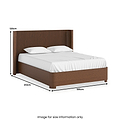 Shorwell Oak Slatted King Bed Dark Stain from Roseland Furniture