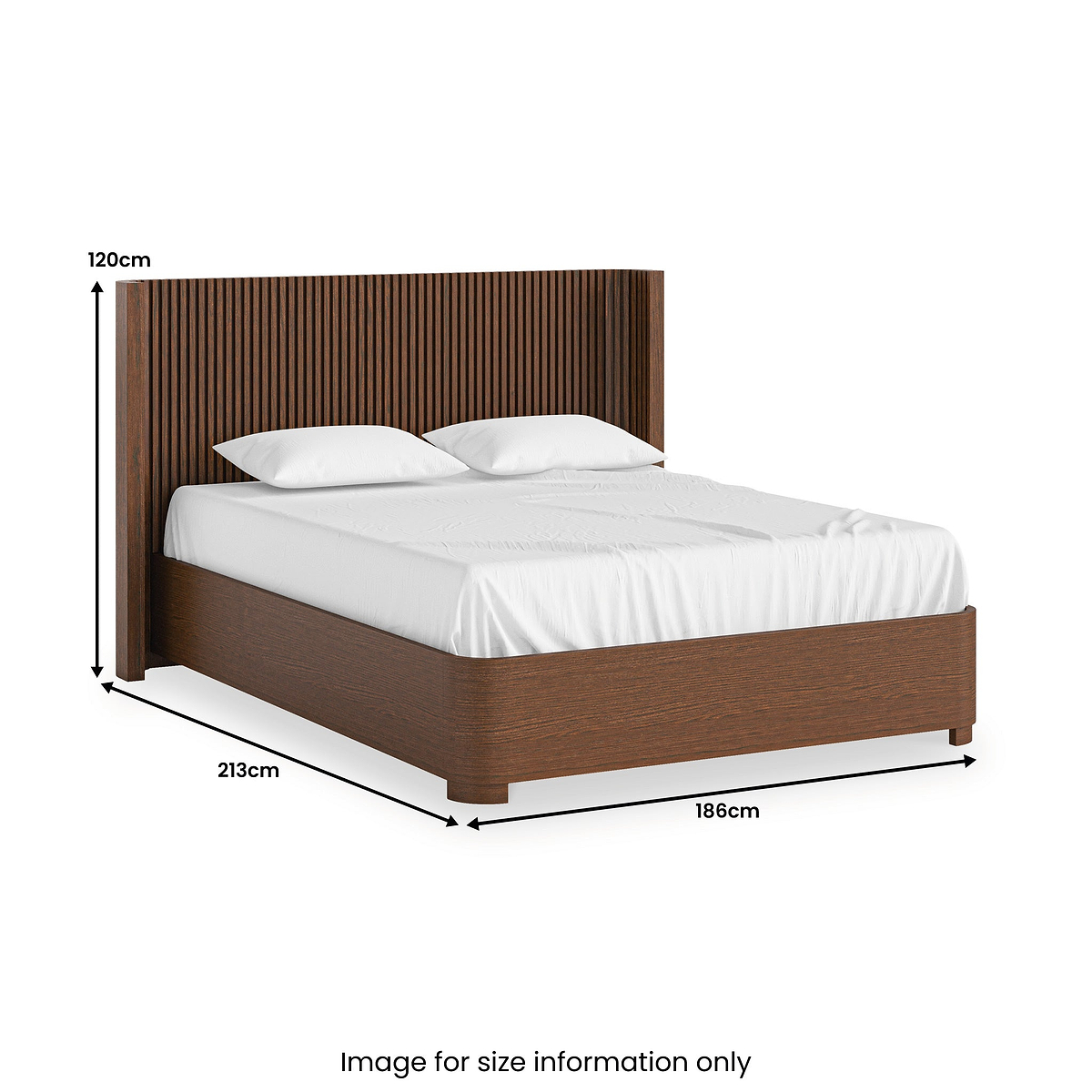 Shorwell Oak Slatted King Bed Dark Stain from Roseland Furniture