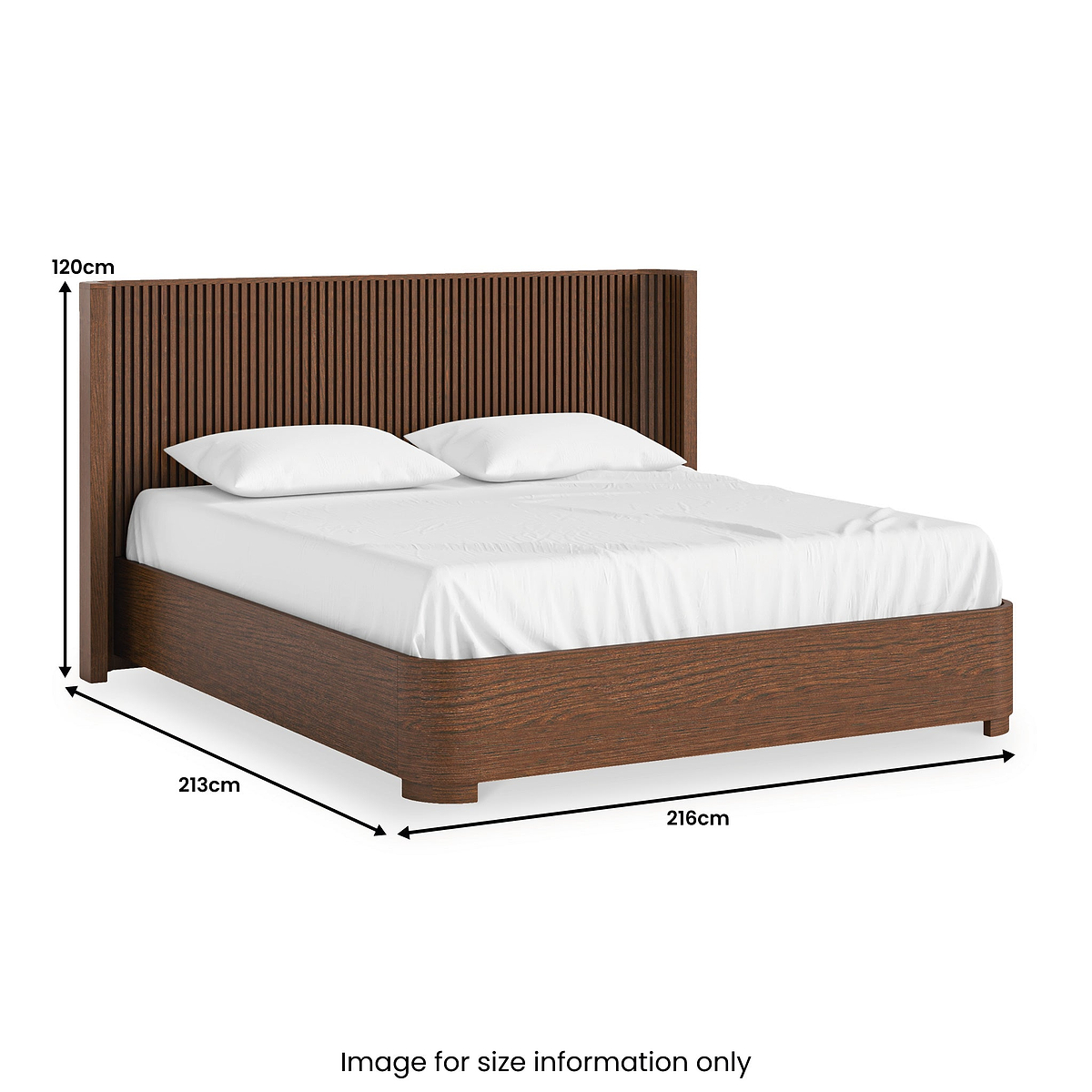 Shorwell Oak Slatted Super King Bed Dark Stain from Roseland Furniture