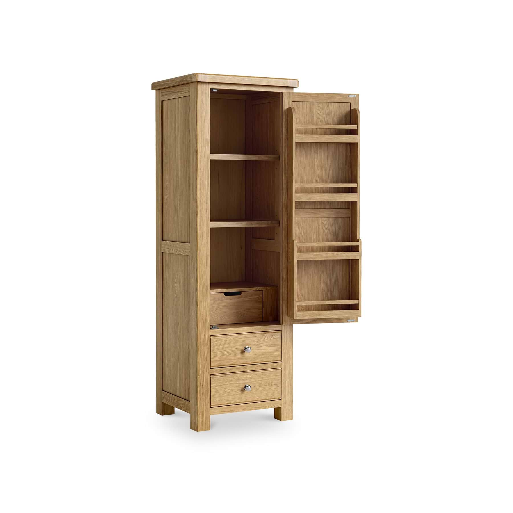 Small Multi Storage Unit Portland Oak Multi Storage Unit Marble Top Dovetail | Roseland