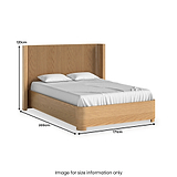 Shorwell Oak Slatted Double Bed from Roseland Furniture