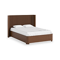 Shorwell Oak Slatted Double Bed Dark Stain Size1 from Roseland Furniture