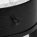 Shorwell Black & Marble 1 Drawer Side Table from Roseland Furniture