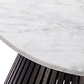 Shorwell Black & Marble 80cm Round Coffee Table from Roseland Furniture