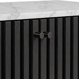 Shorwell Black & Marble Oval Console Table from Roseland Furniture