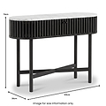 Shorwell Black & Marble Oval Console Table dimensions