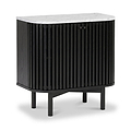 Shorwell Black & Marble Cupboard from Roseland Furniture
