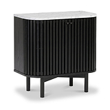 Shorwell Black & Marble Cupboard from Roseland Furniture