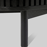 Shorwell Black & Marble Cupboard from Roseland Furniture