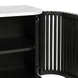 Shorwell Black & Marble Cupboard from Roseland Furniture