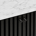 Shorwell Black & Marble Cupboard from Roseland Furniture