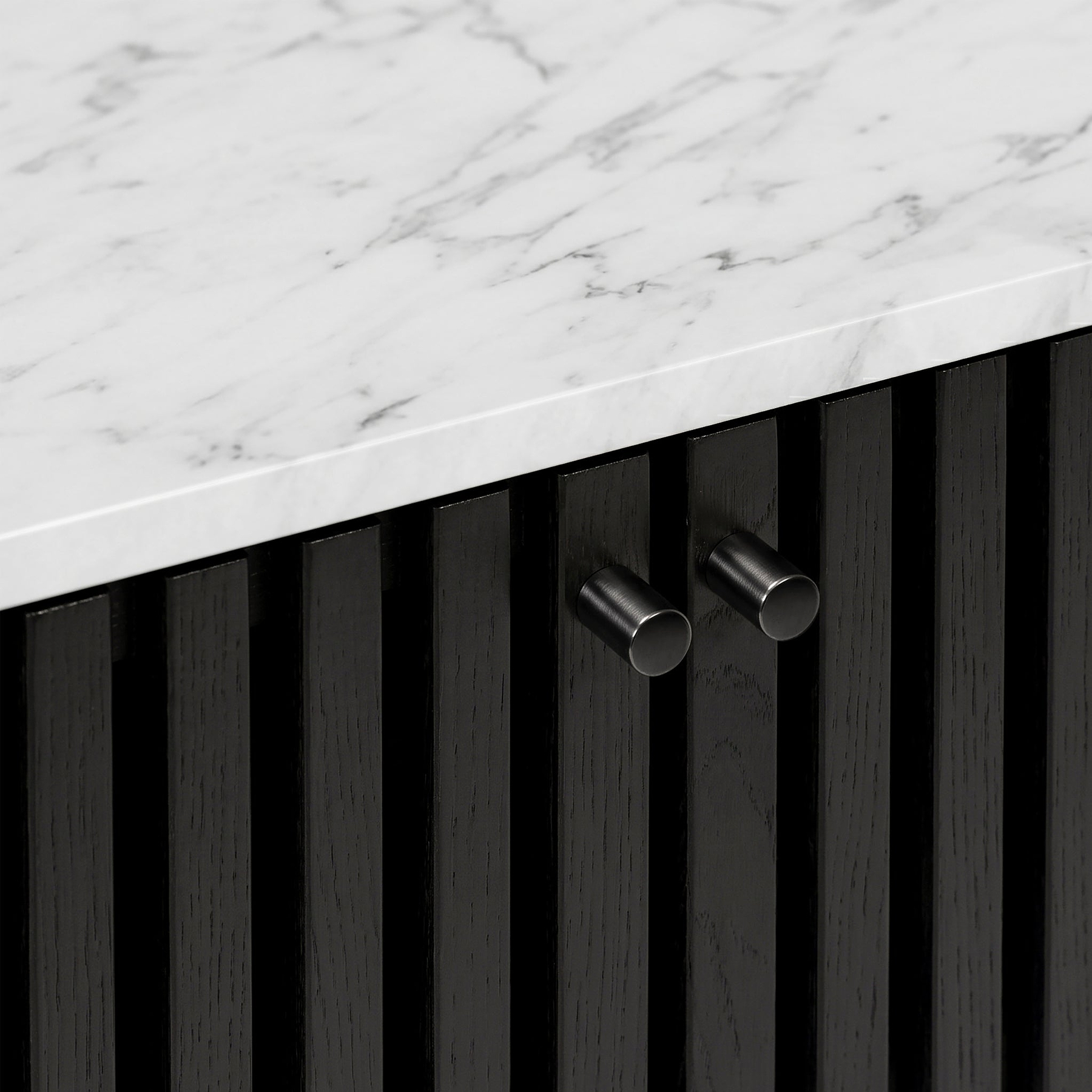 Shorwell Black & Marble Cupboard from Roseland Furniture