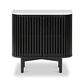 Shorwell Black & Marble Cupboard from Roseland Furniture