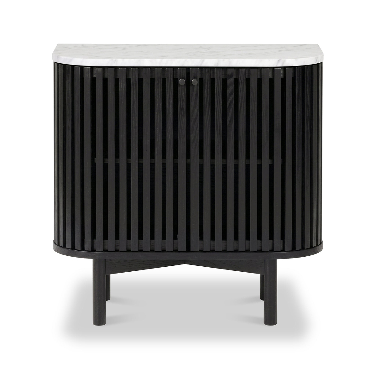 Shorwell Black & Marble Cupboard from Roseland Furniture