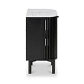Shorwell Black & Marble Cupboard from Roseland Furniture