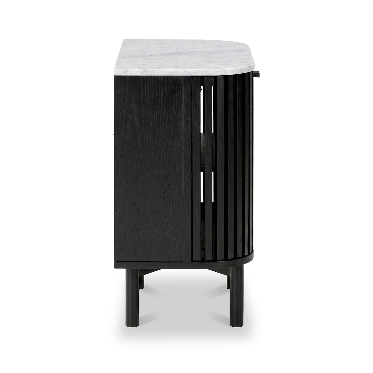 Shorwell Black & Marble Cupboard from Roseland Furniture