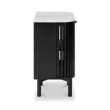 Shorwell Black & Marble Cupboard from Roseland Furniture