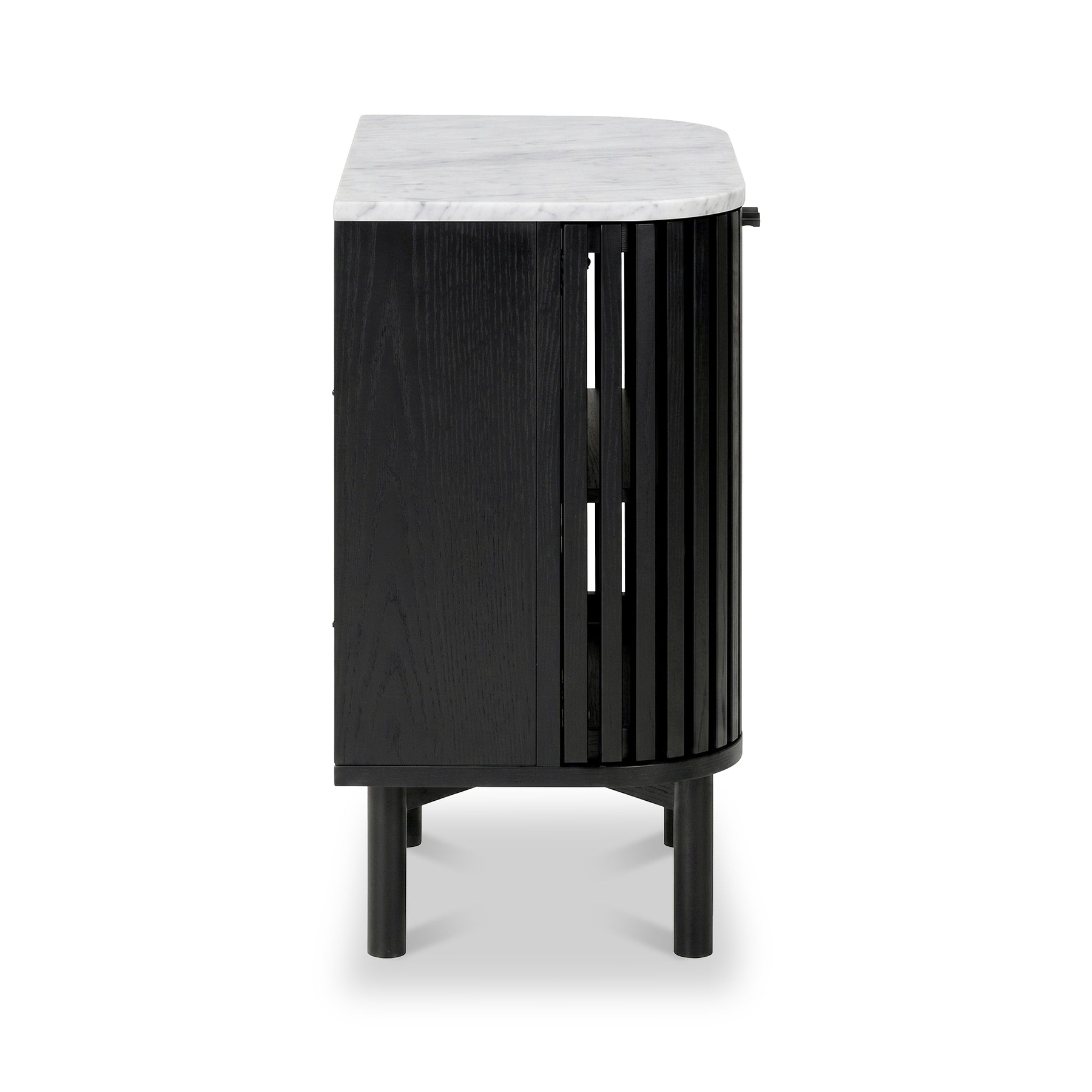 Shorwell Black & Marble Cupboard from Roseland Furniture