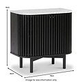 Shorwell Black & Marble Cupboard dimensions