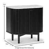 Shorwell Black & Marble Cupboard dimensions