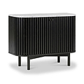 Shorwell Black & Marble Small Sideboard from Roseland Furniture
