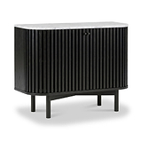Shorwell Black & Marble Small Sideboard from Roseland Furniture