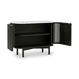 Shorwell Black & Marble Small Sideboard from Roseland Furniture