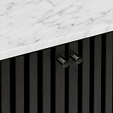 Shorwell Black & Marble Small Sideboard from Roseland Furniture