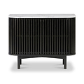 Shorwell Black & Marble Small Sideboard from Roseland Furniture