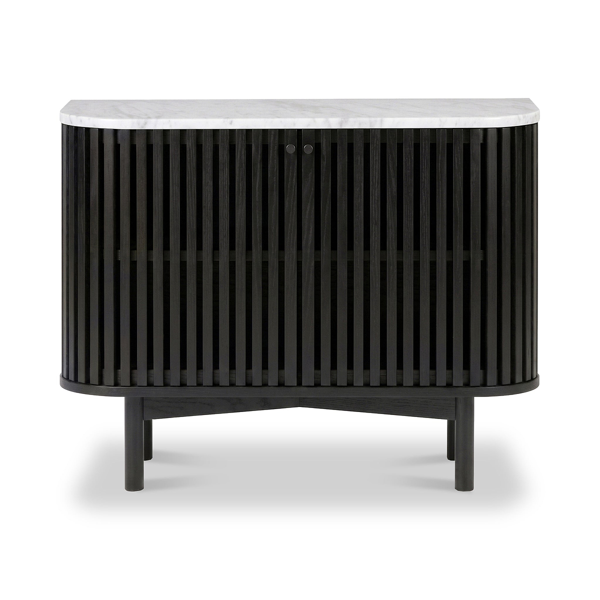 Shorwell Black & Marble Small Sideboard from Roseland Furniture