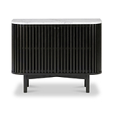 Shorwell Black & Marble Small Sideboard from Roseland Furniture