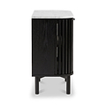 Shorwell Black & Marble Small Sideboard from Roseland Furniture