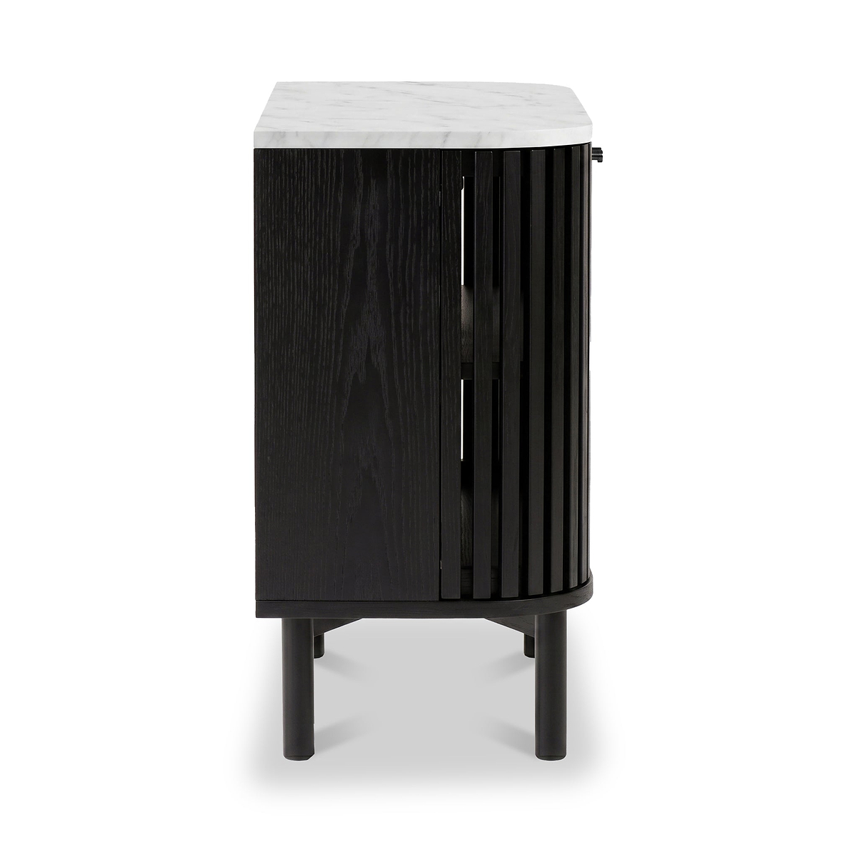 Shorwell Black & Marble Small Sideboard from Roseland Furniture