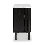 Shorwell Black & Marble Small Sideboard from Roseland Furniture