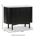 Shorwell Black & Marble Small Sideboard dimensions