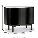 Shorwell Black & Marble Small Sideboard dimensions