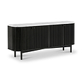 Shorwell Black & Marble Large Sideboard from Roseland Furniture