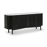 Shorwell Black & Marble Large Sideboard from Roseland Furniture