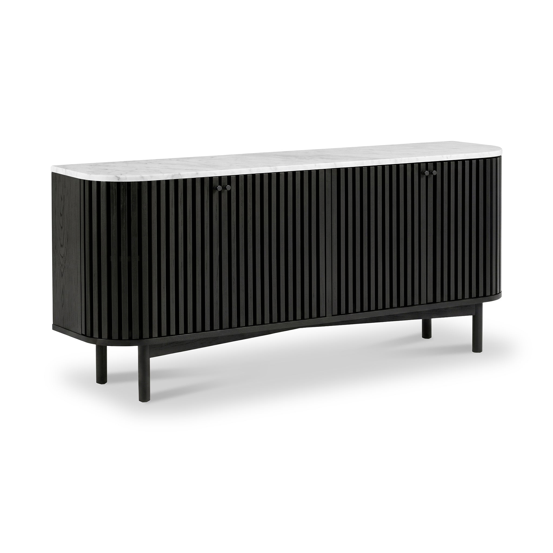 Shorwell Black & Marble Large Sideboard from Roseland Furniture