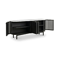 Shorwell Black & Marble Large Sideboard from Roseland Furniture