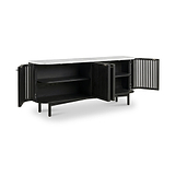 Shorwell Black & Marble Large Sideboard from Roseland Furniture