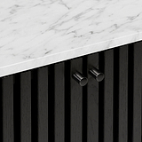 Shorwell Black & Marble Large Sideboard from Roseland Furniture