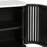 Shorwell Black & Marble Large Sideboard from Roseland Furniture