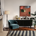 Shorwell Black & Marble Large Sideboard from Roseland Furniture