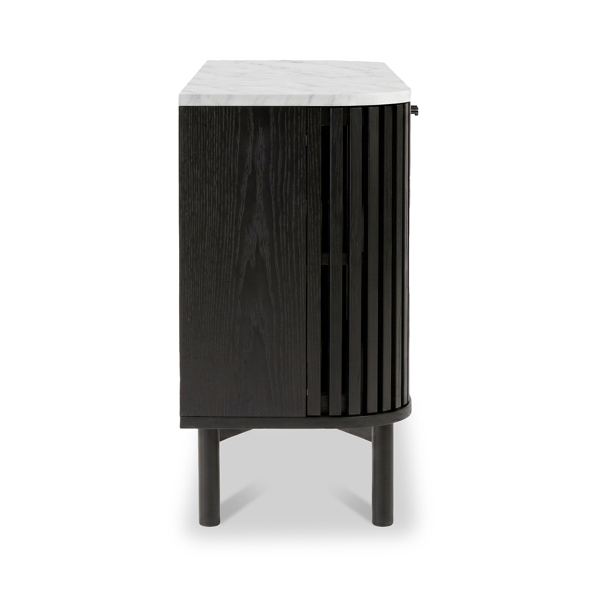 Shorwell Black & Marble Large Sideboard from Roseland Furniture