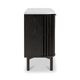Shorwell Black & Marble Large Sideboard from Roseland Furniture